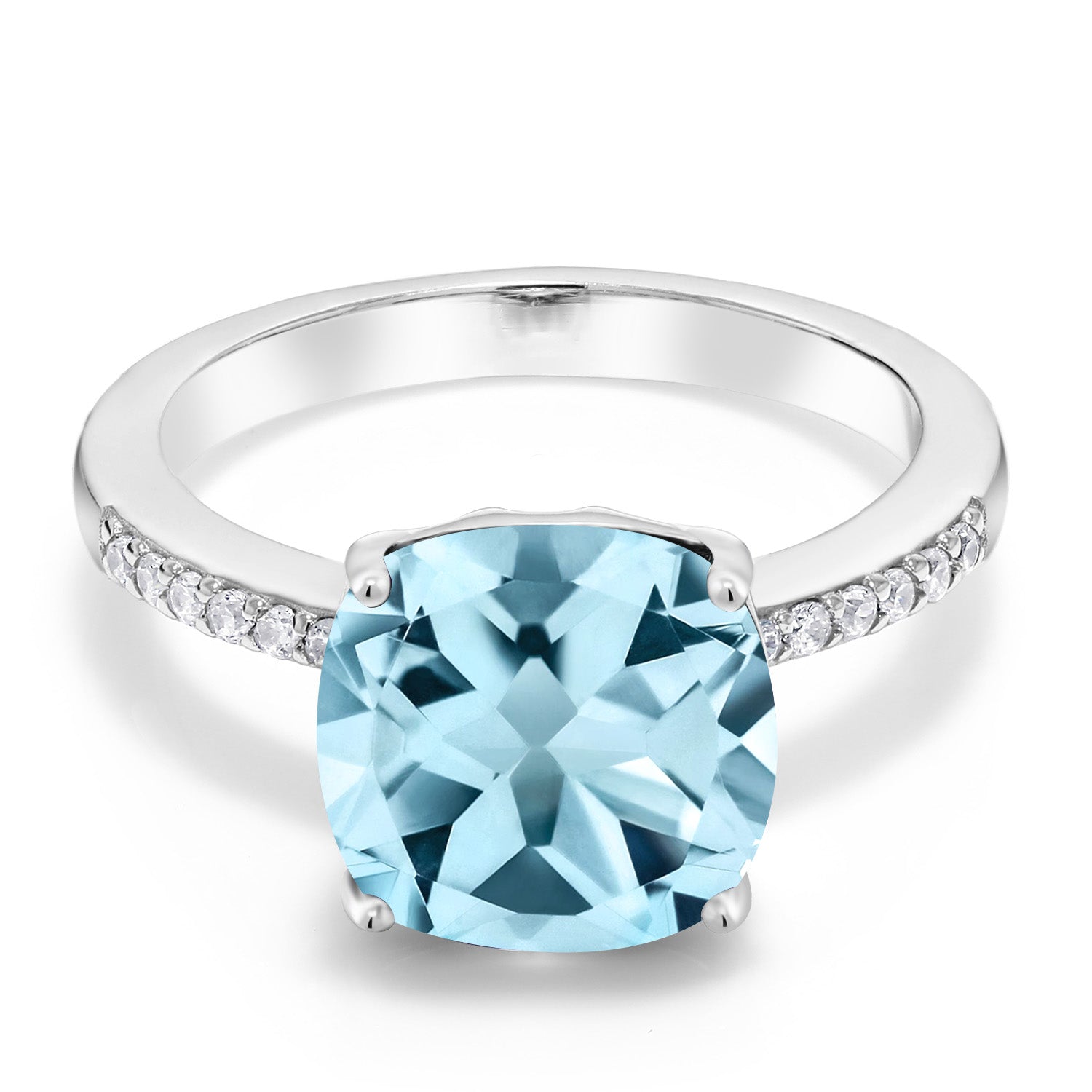Sky Blue Topaz - November_9_Ring in 925 Sterling Silver