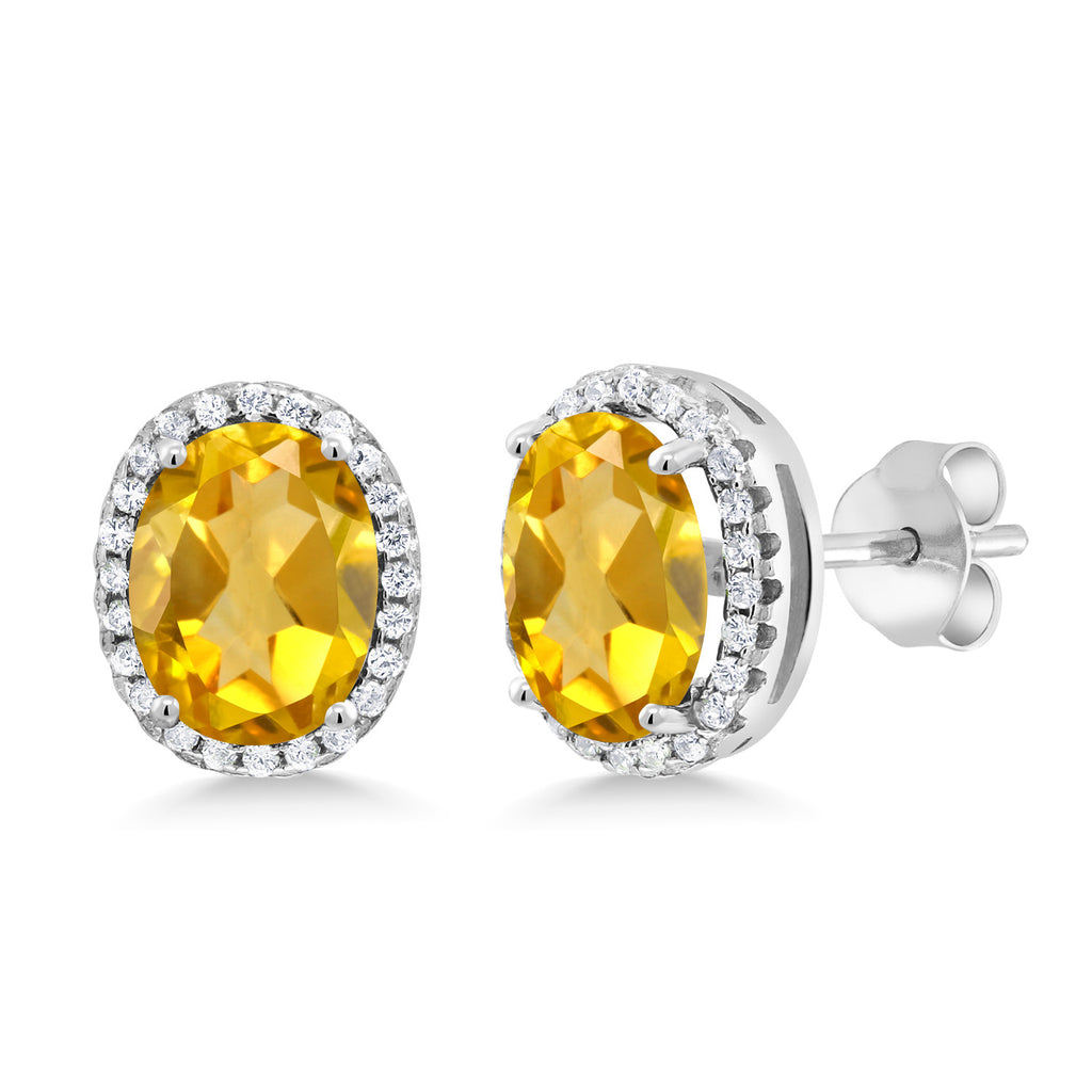 Citrine - November_Earrings in 925 Sterling Silver