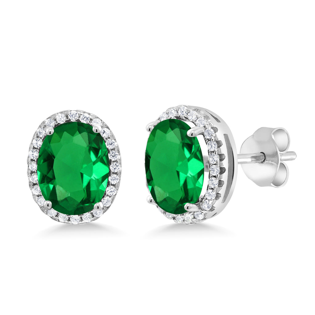 Nano Emerald - May_Earrings in 925 Sterling Silver
