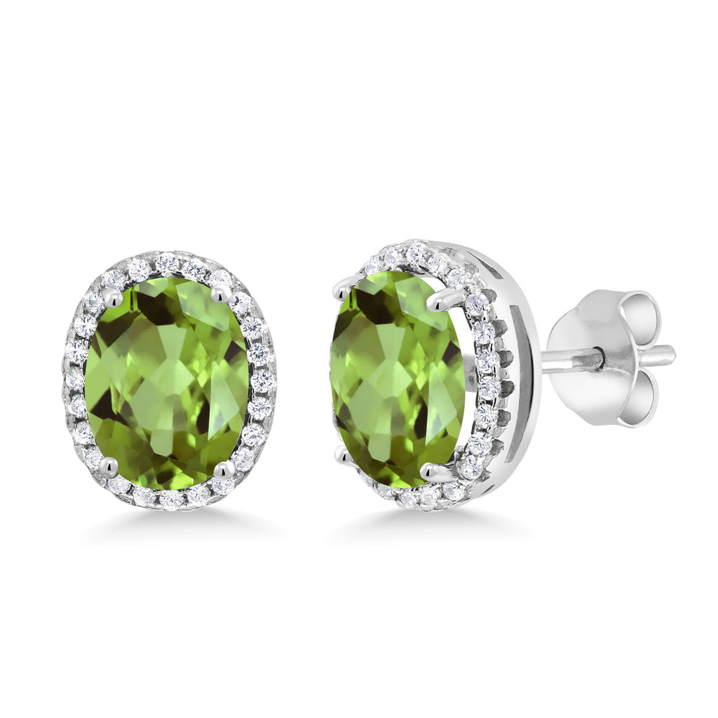 Peridot - August_Earrings in 925 Sterling Silver