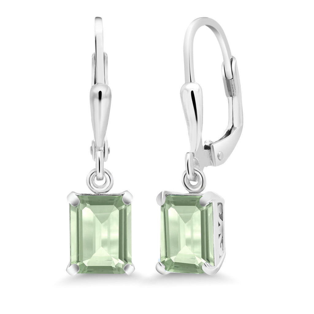 Prasiolite_Earrings in 925 Sterling Silver