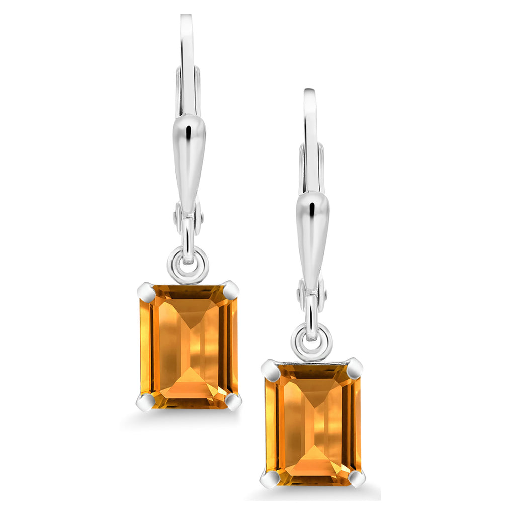 Citrine - November_Earrings in 925 Sterling Silver