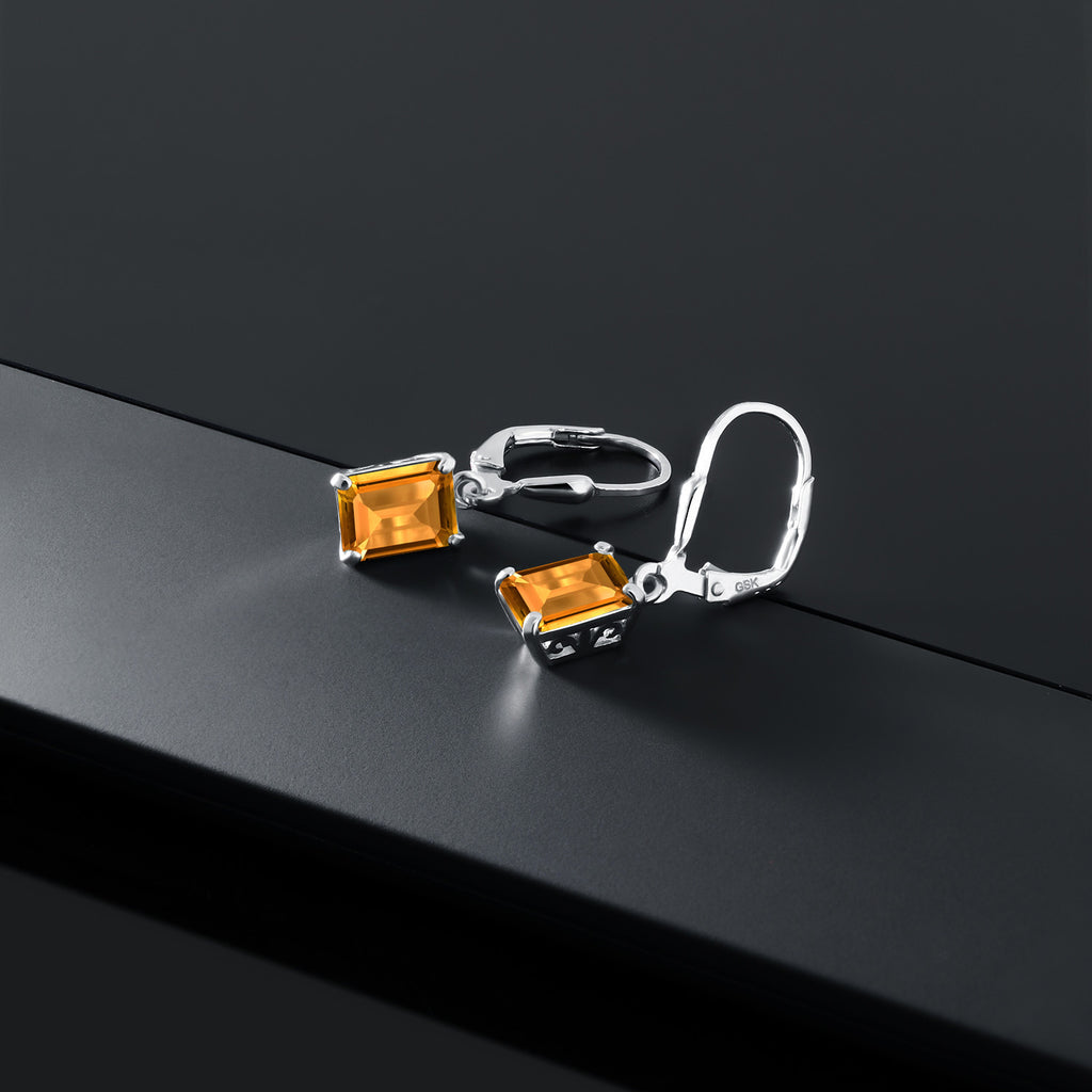 Citrine - November_Earrings in 925 Sterling Silver