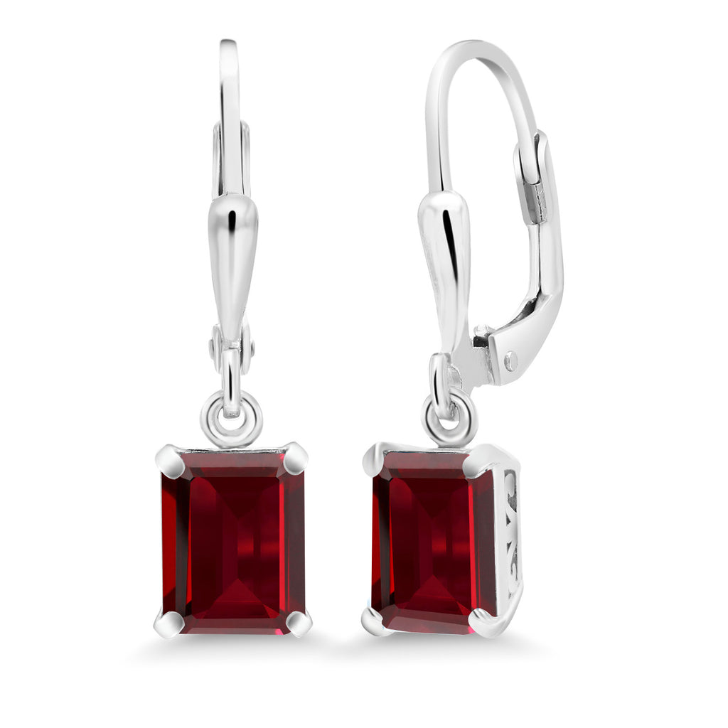 Garnet - January_Earrings in 925 Sterling Silver