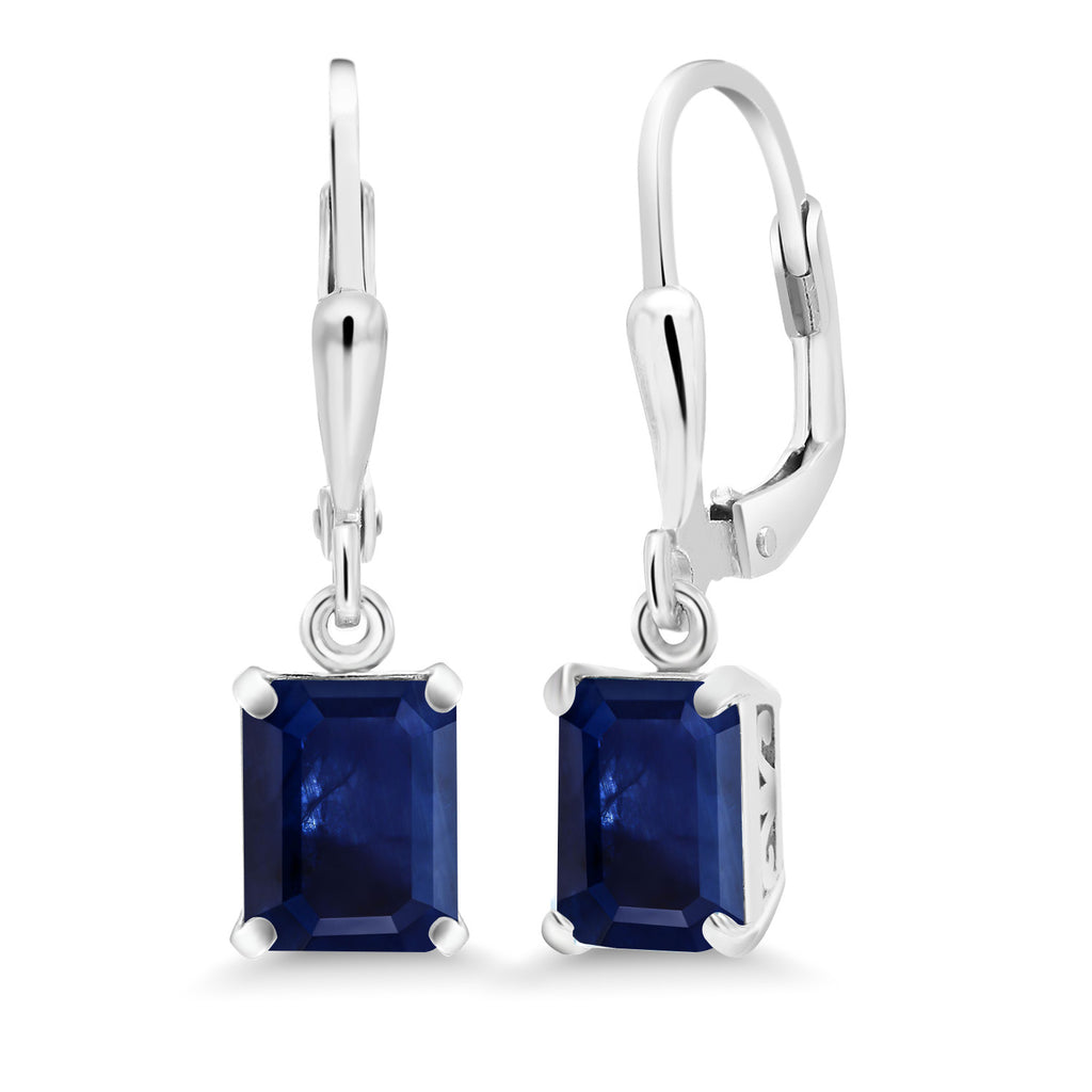 Blue Sapphire - September_Earrings in 925 Sterling Silver