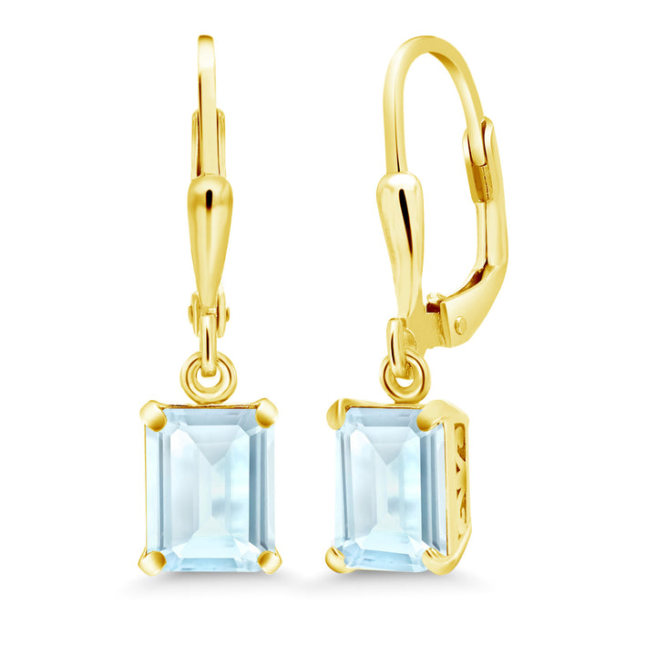 Topaz - November_Earrings in 925 Yellow Gold Plated Silver