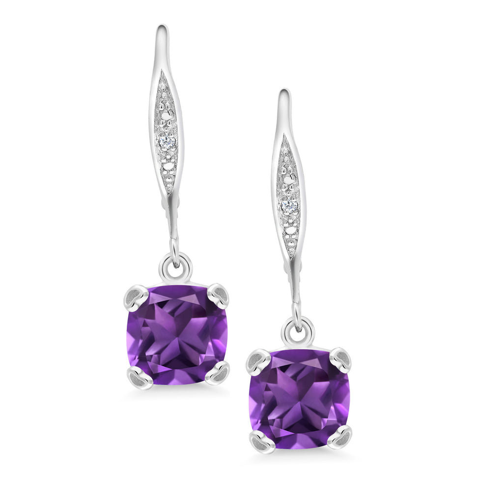 Amethyst - February_925 Sterling Silver_Earrings in 925 Sterling Silver