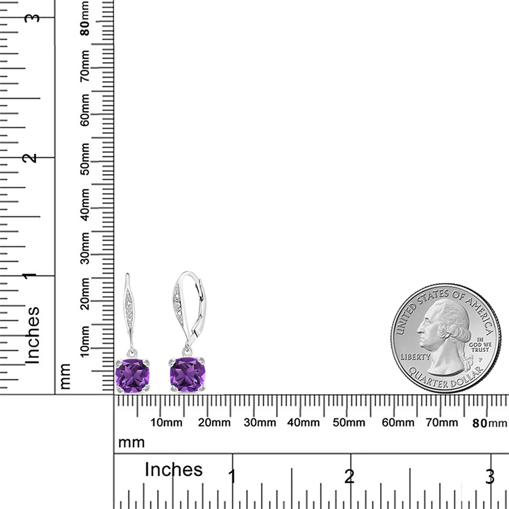 Amethyst - February_925 Sterling Silver_Earrings in 925 Sterling Silver