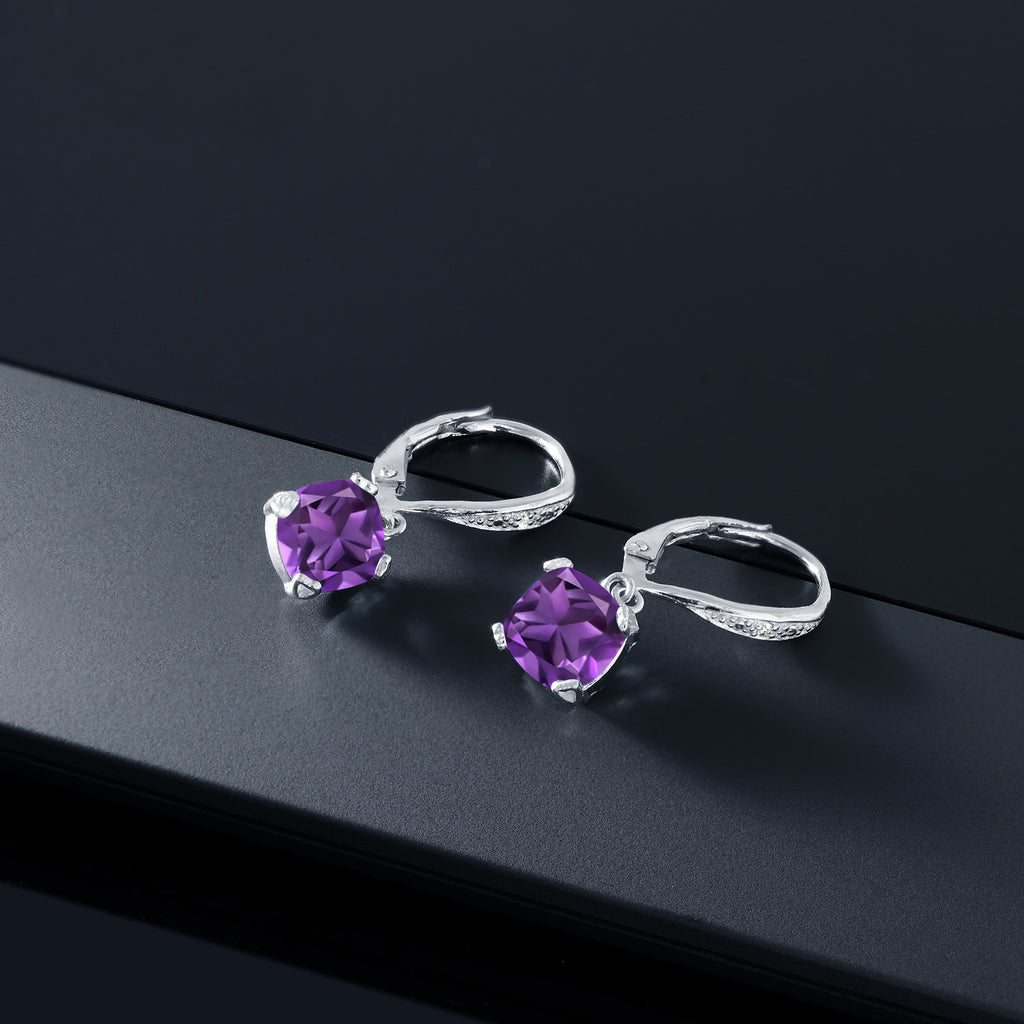 Amethyst - February_925 Sterling Silver_Earrings in 925 Sterling Silver