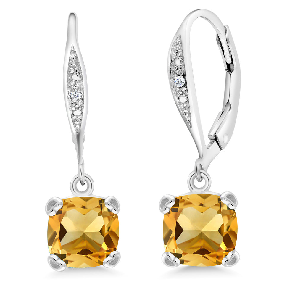 Citrine - November_925 Sterling Silver_Earrings in 925 Sterling Silver