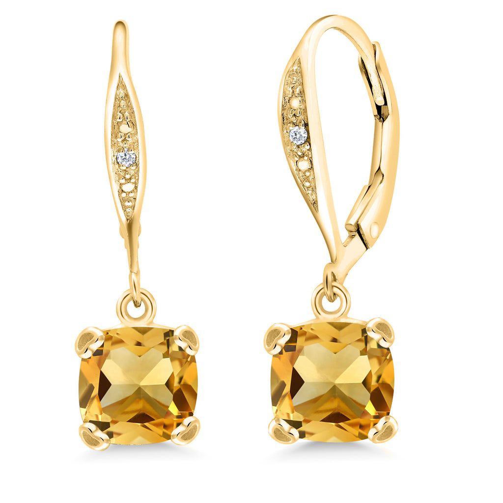 Citrine - November_925 Yellow Gold Plated Silver_Earrings in 925 Yellow Gold Plated Silver