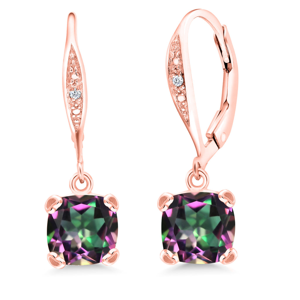 Green Mystic Topaz_925 Rose Gold Plated Silver_Earrings in 925 Rose Gold Plated Silver