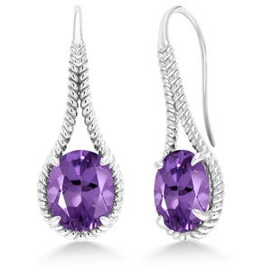 Amethyst - February_Earrings in 925 Sterling Silver