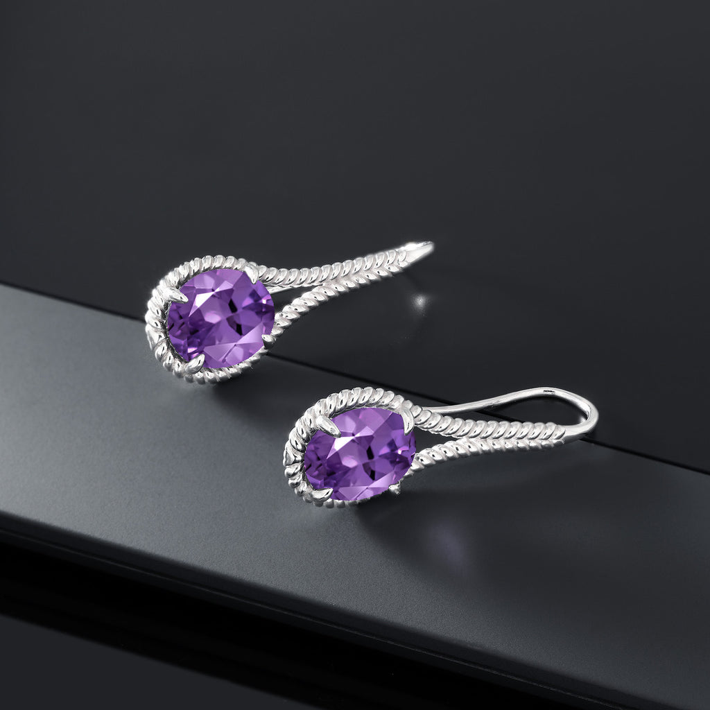 Amethyst - February_Earrings in 925 Sterling Silver