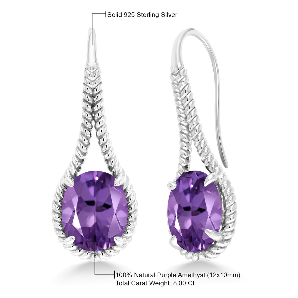 Amethyst - February_Earrings in 925 Sterling Silver