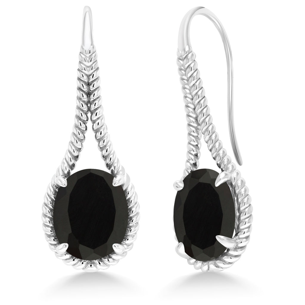Onyx - December_Earrings in 925 Sterling Silver