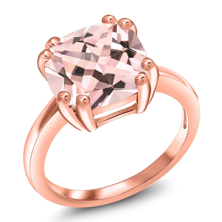 Nano Morganite - October_5_Ring in 925 Rose Gold Plated Silver