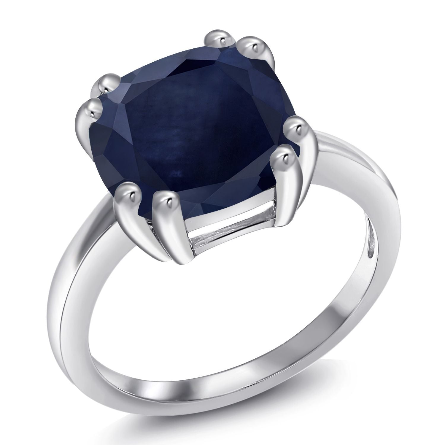 Blue Sapphire - September_9_Ring in 925 Sterling Silver