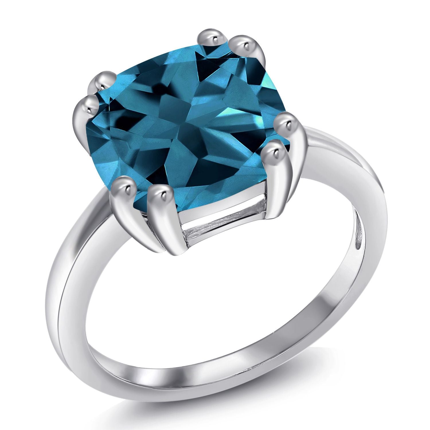 London Blue Topaz - November_7_Ring in 925 Sterling Silver