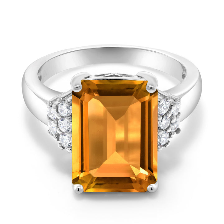 Citrine - November_5_Ring in 925 Sterling Silver