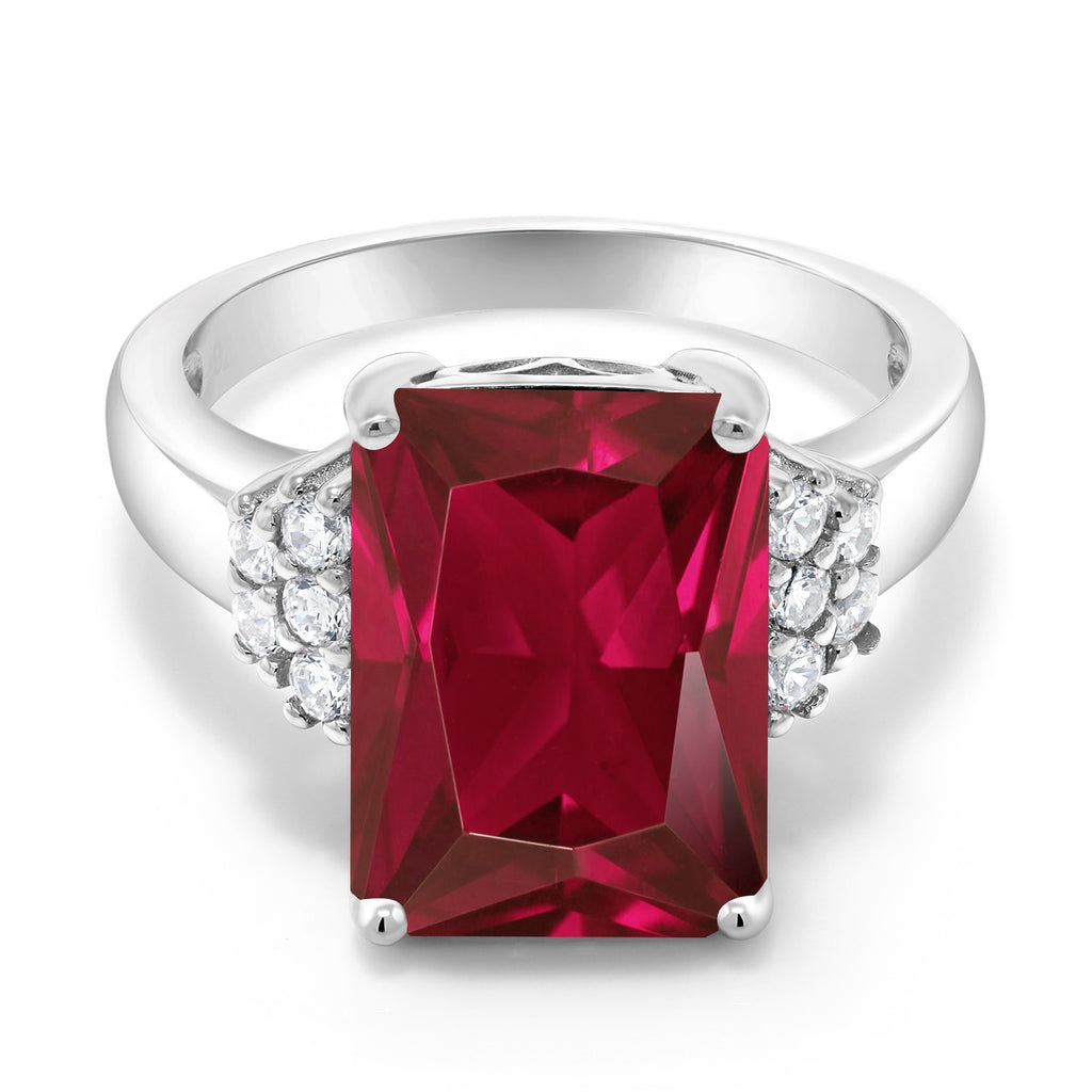 Created Ruby - July_9_Ring in 925 Sterling Silver