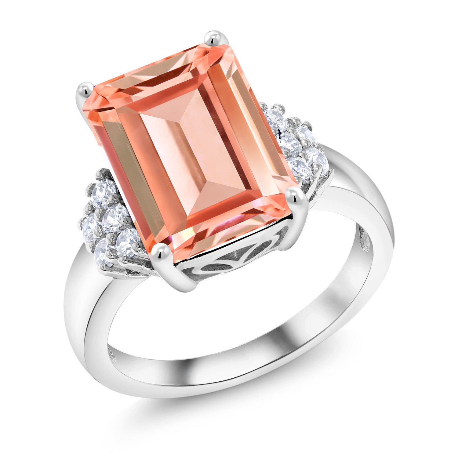 Nano Morganite - October_9_Ring in 925 Sterling Silver