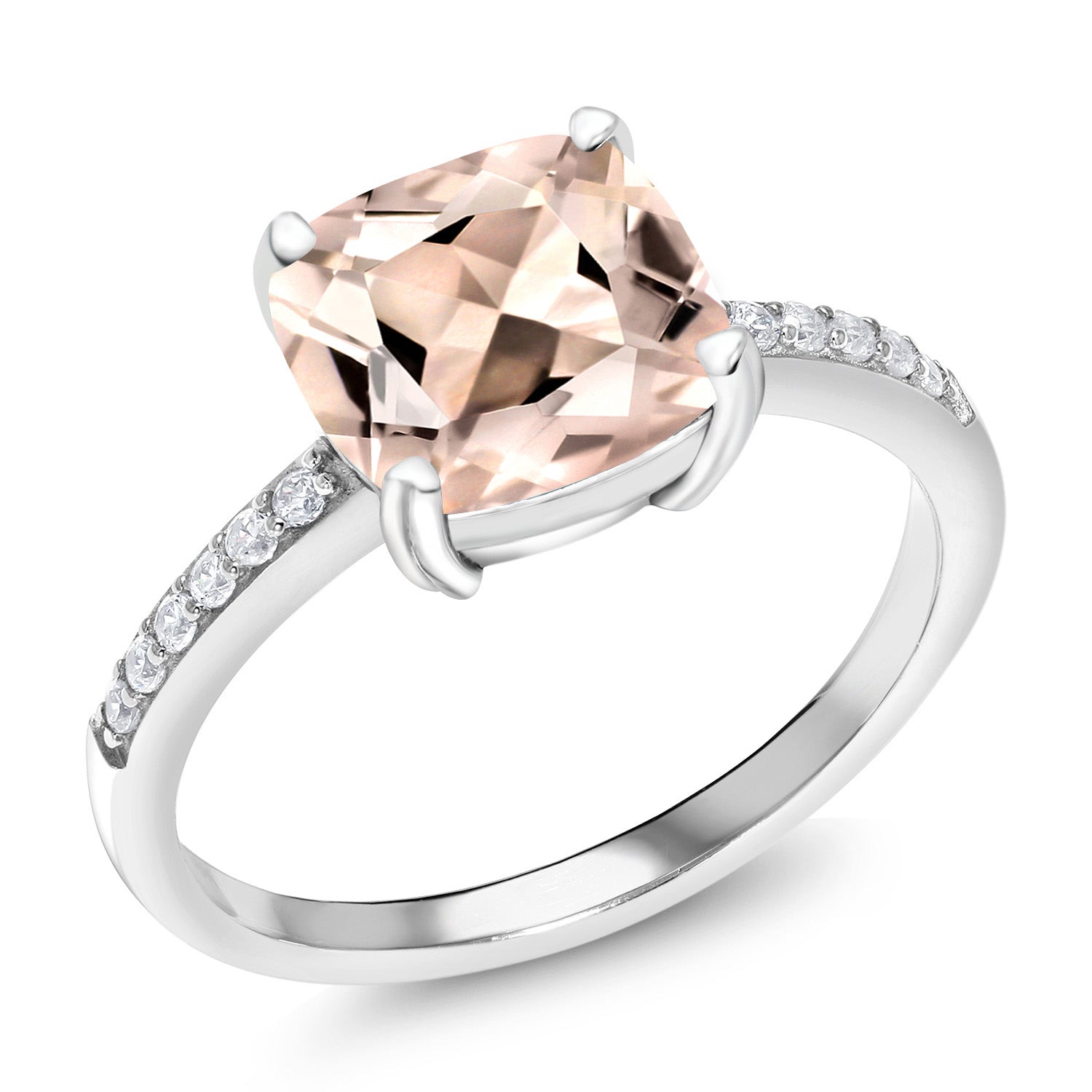 Morganite - October_6_Ring in 925 Sterling Silver
