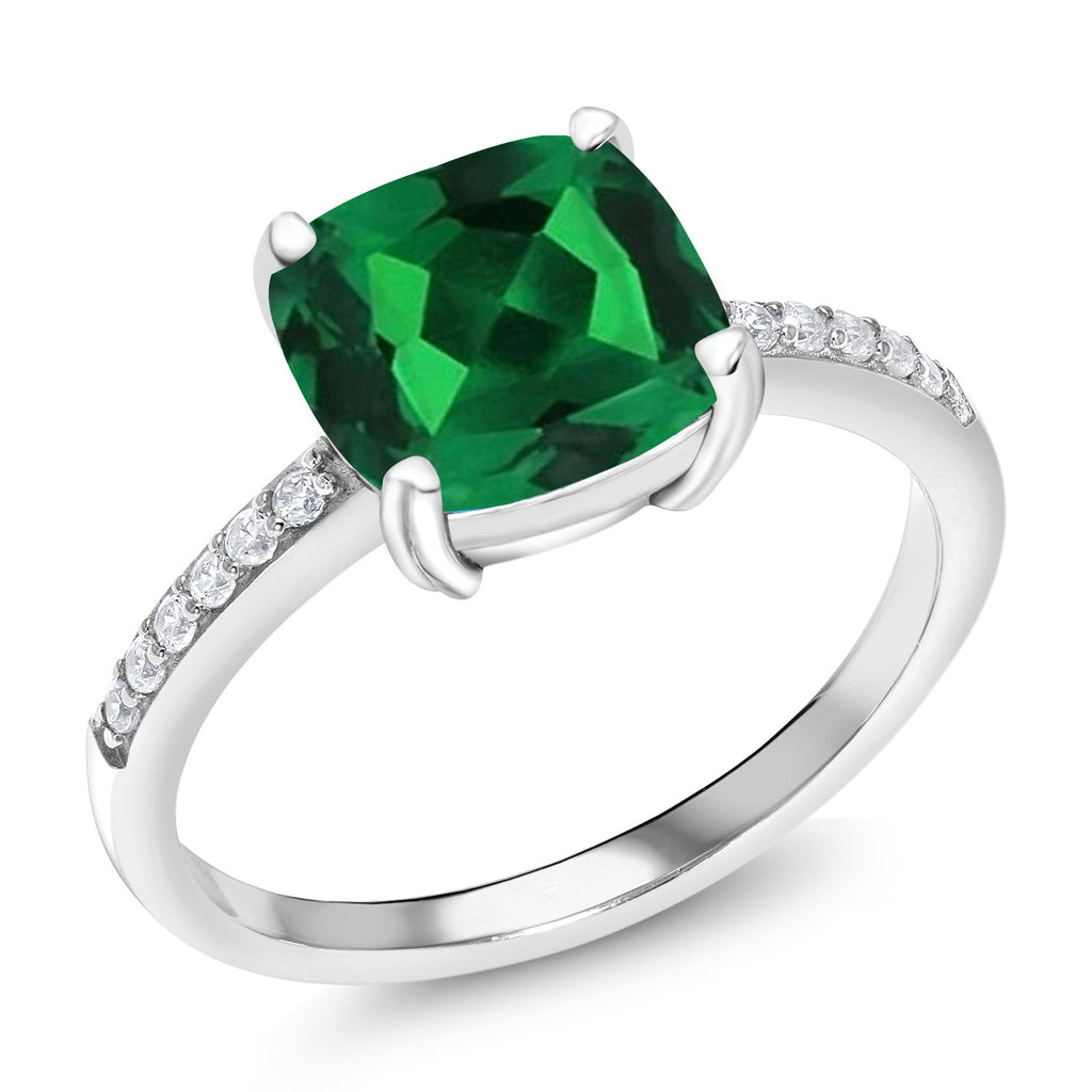 Nano Emerald - May_6_Ring in 925 Sterling Silver