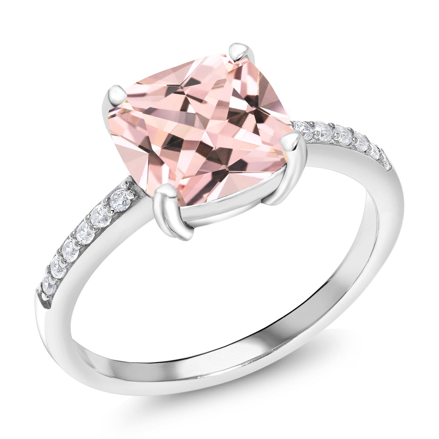 Nano Morganite - October_7_Ring in 925 Sterling Silver
