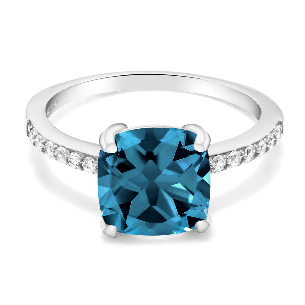 London Blue Topaz - November_9_Ring in 925 Sterling Silver