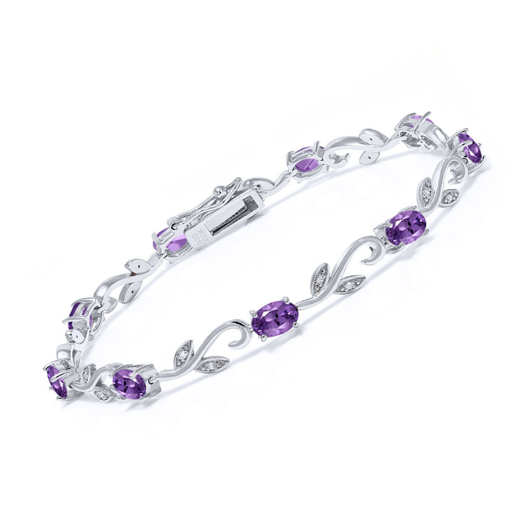 Amethyst - February_Bracelet in 925 Sterling Silver