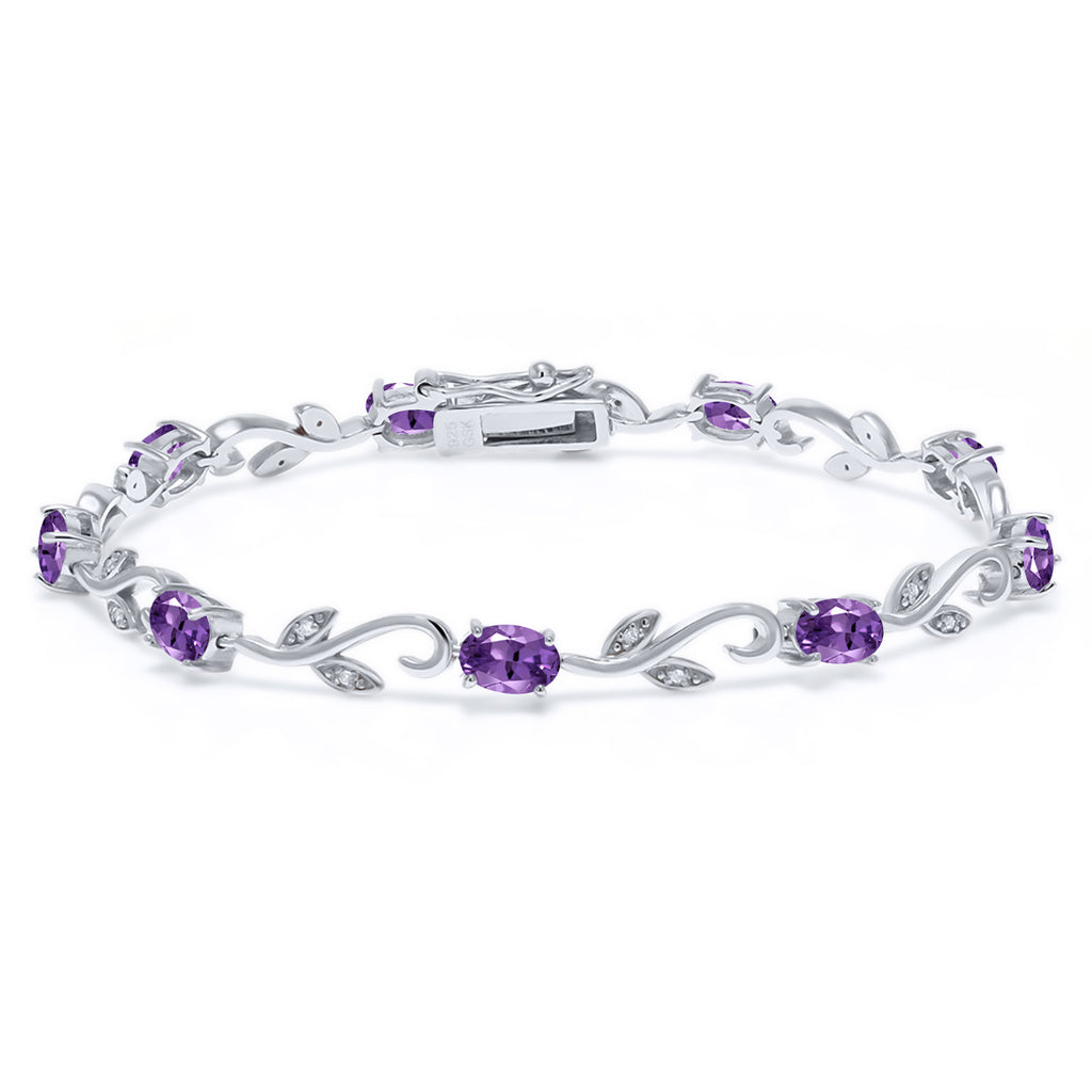 Amethyst - February_Bracelet in 925 Sterling Silver
