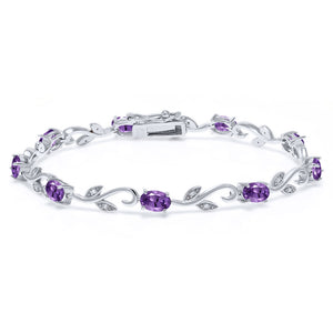 Amethyst - February_Bracelet in 925 Sterling Silver