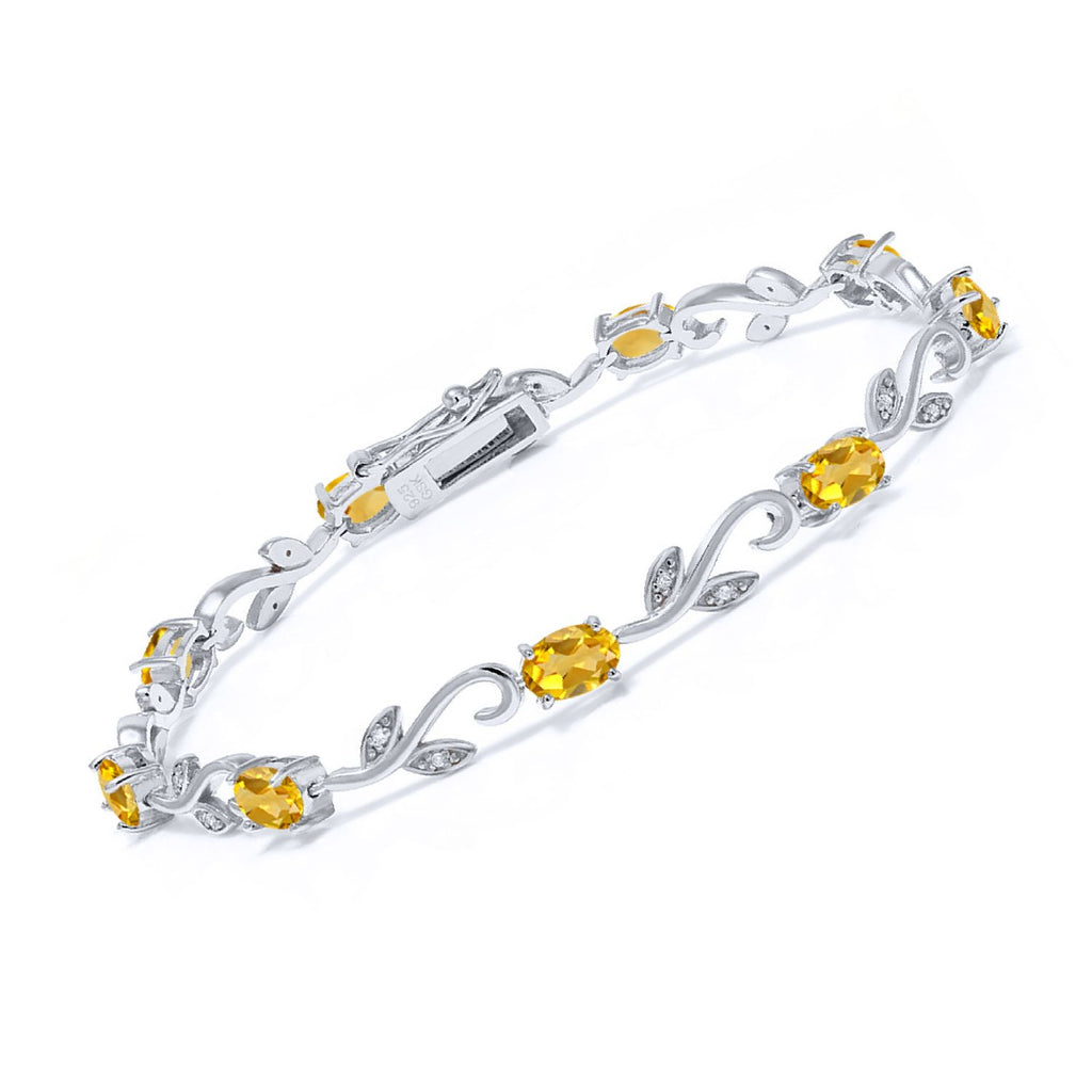 Citrine - November_Bracelet in 925 Sterling Silver