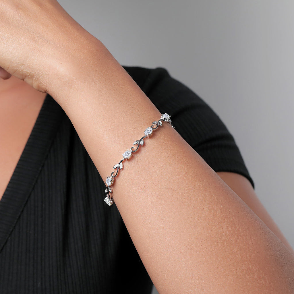 Moissanite_Bracelet in 925 Sterling Silver