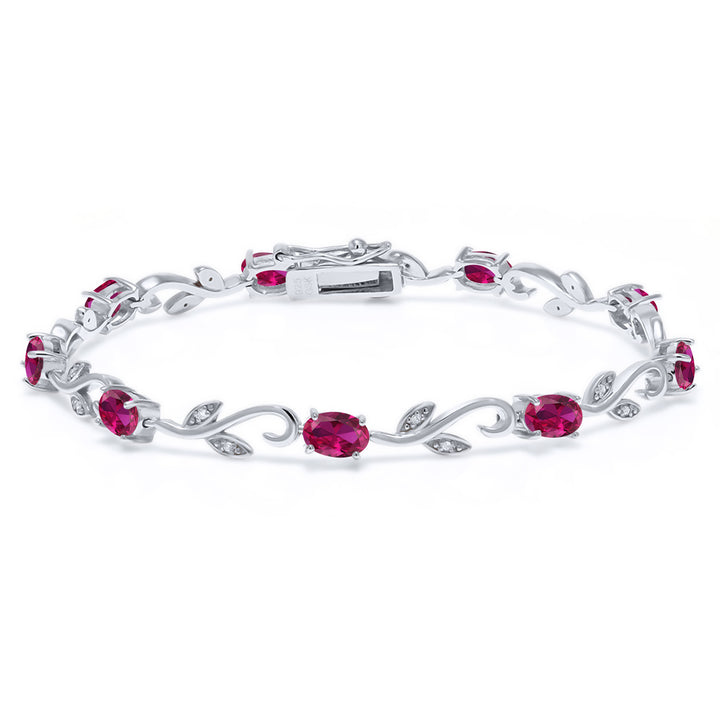 Created Ruby - July_Bracelet in 925 Sterling Silver