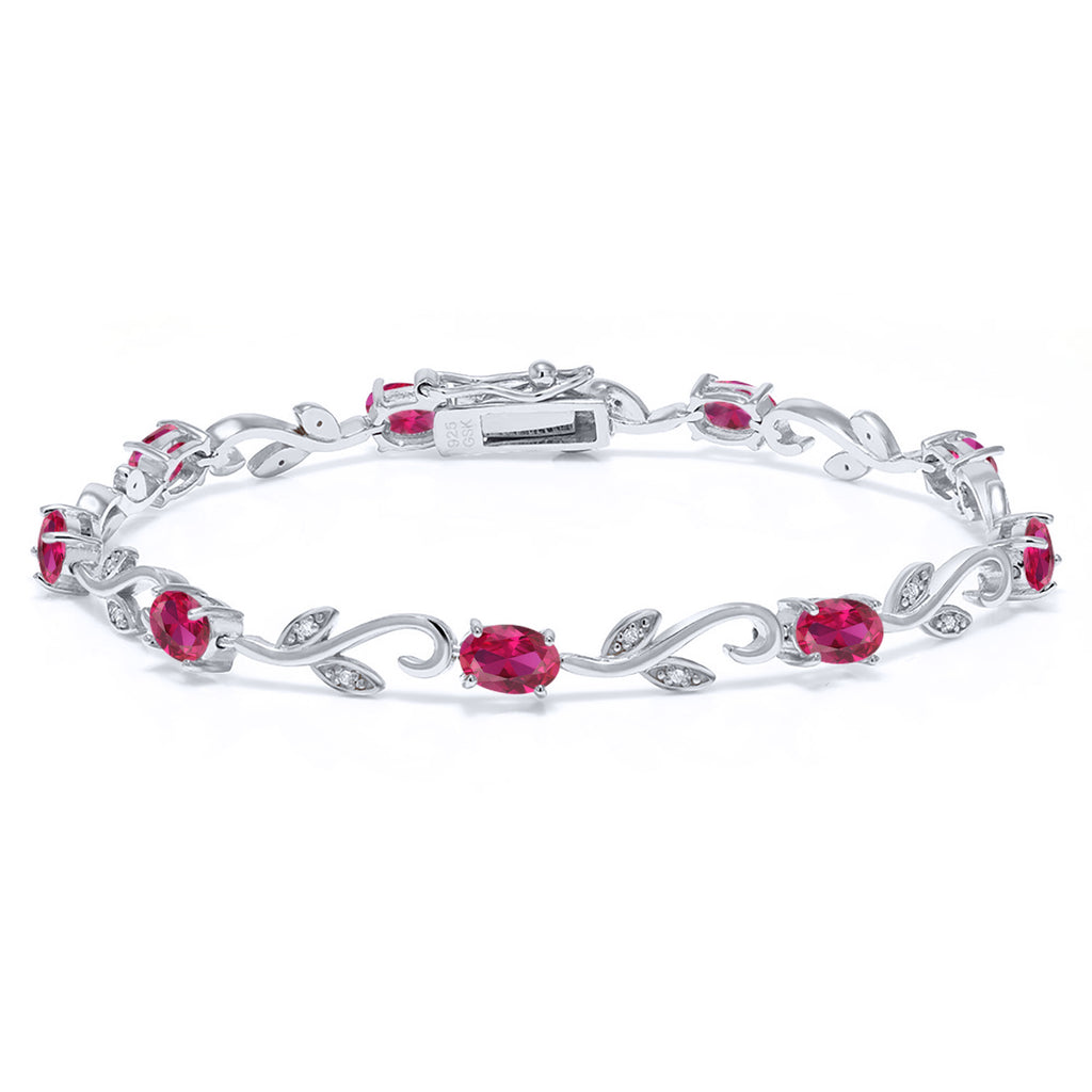 Created Ruby - July_Bracelet in 925 Sterling Silver