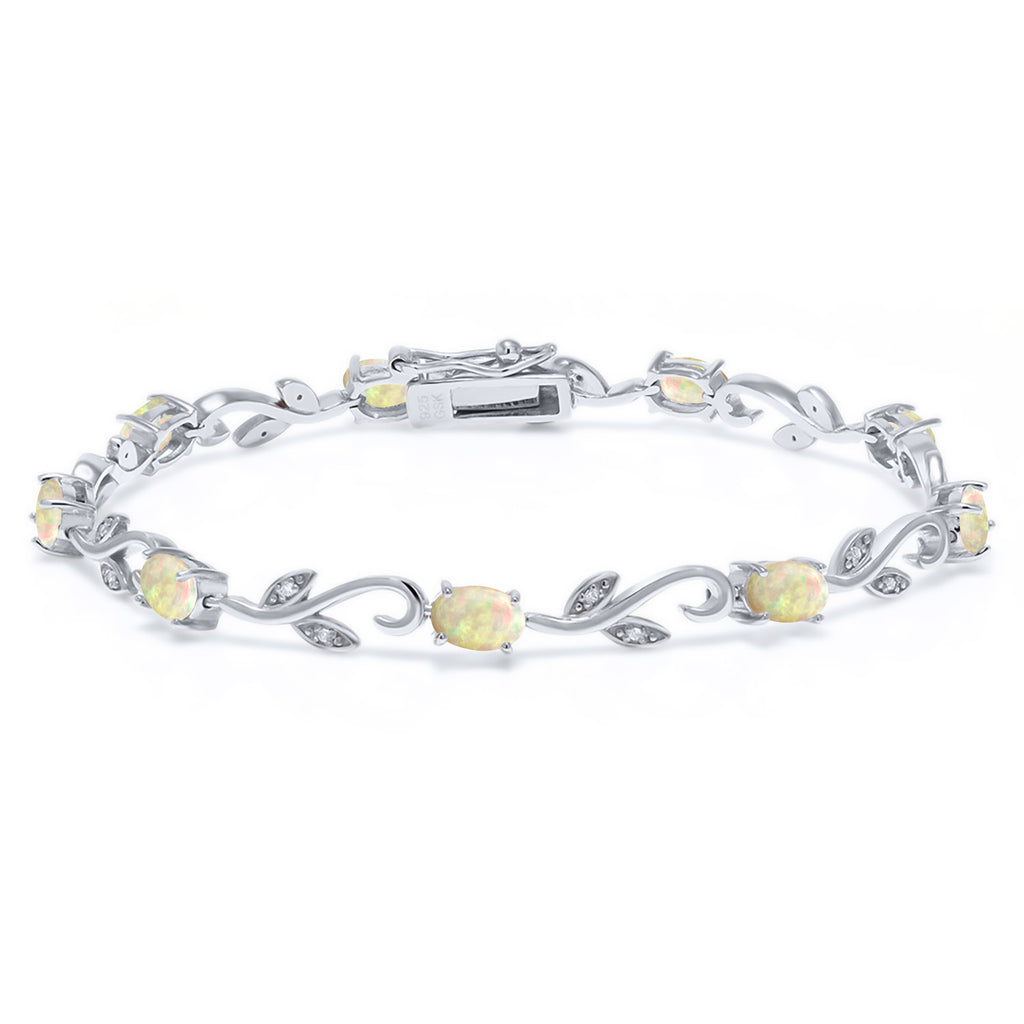 Ethiopian Opal - October_Bracelet in 925 Sterling Silver