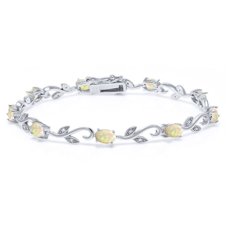 Ethiopian Opal - October_Bracelet in 925 Sterling Silver