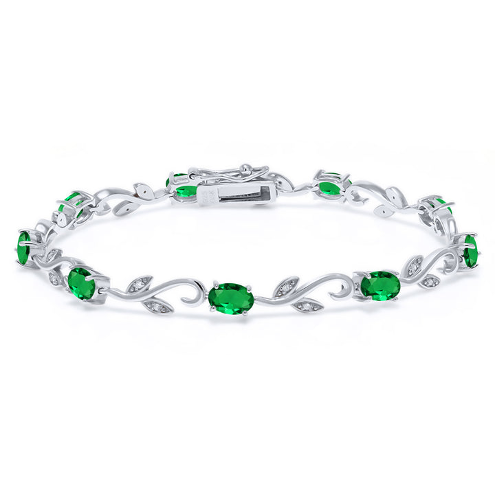 Nano Emerald - May_Bracelet in 925 Sterling Silver