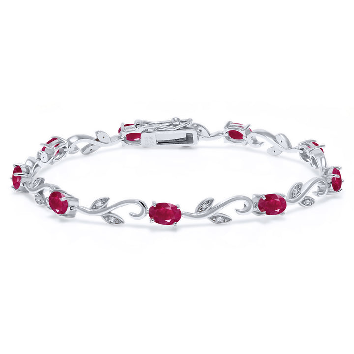Ruby - July_Bracelet in 925 Sterling Silver