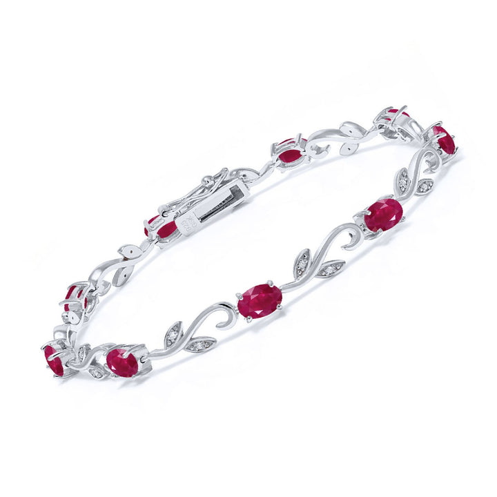 Ruby - July_Bracelet in 925 Sterling Silver