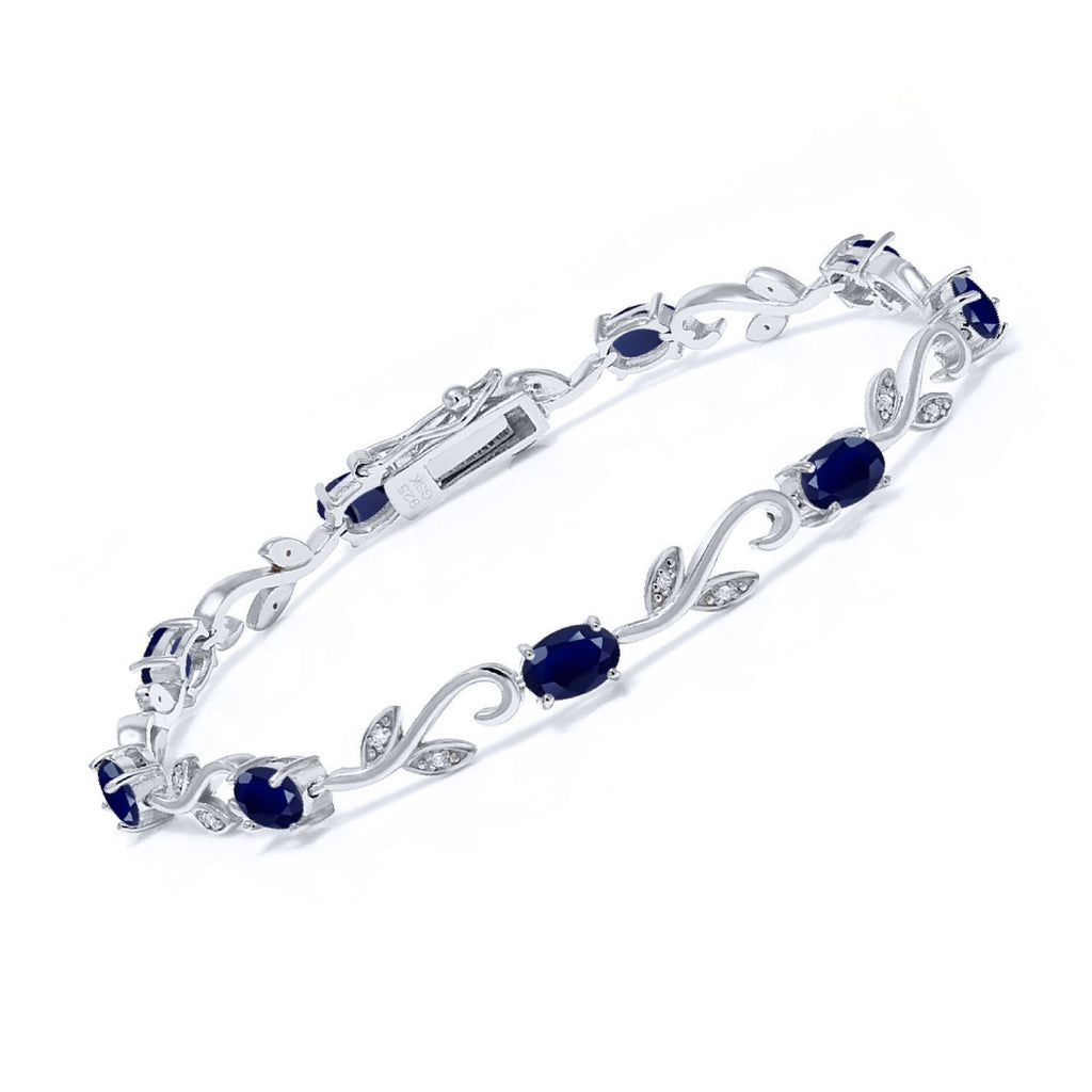 Blue Sapphire - September_Bracelet in 925 Sterling Silver