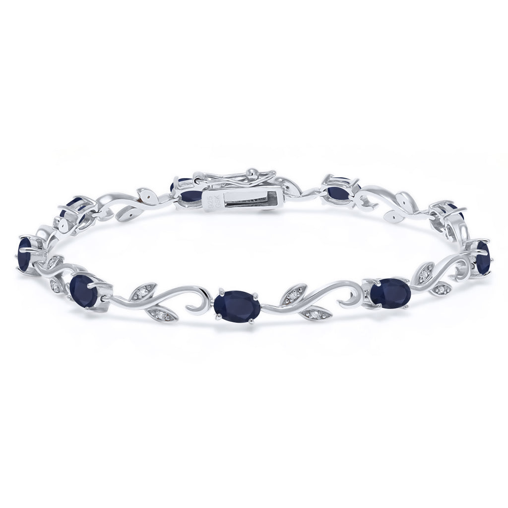 Blue Sapphire - September_Bracelet in 925 Sterling Silver