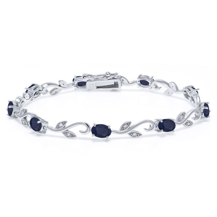 Blue Sapphire - September_Bracelet in 925 Sterling Silver