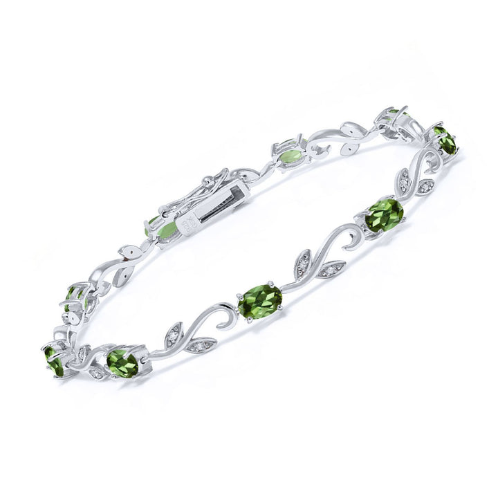 Green Tourmaline - October_Bracelet in 925 Sterling Silver