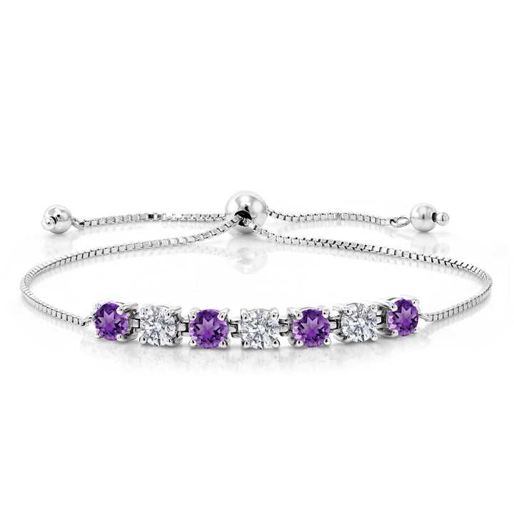 Amethyst - February_Bracelet in 925 Sterling Silver