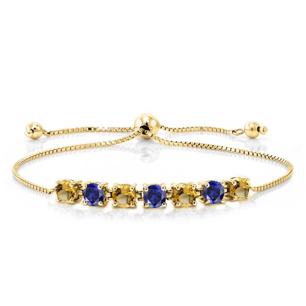 Citrine - November_925 Yellow Gold Plated Silver_Bracelet in 925 Yellow Gold Plated Silver