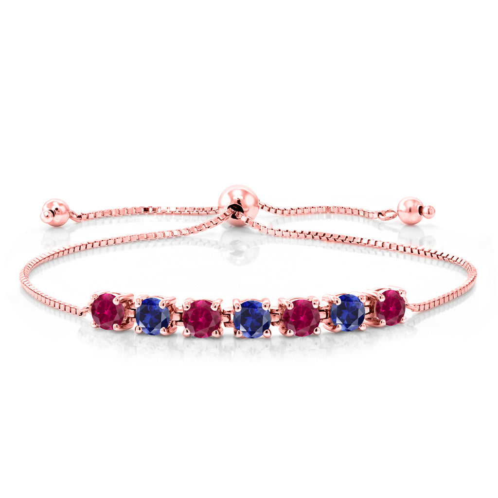 Created Ruby - July_925 Rose Gold Plated Silver_Bracelet in 925 Rose Gold Plated Silver