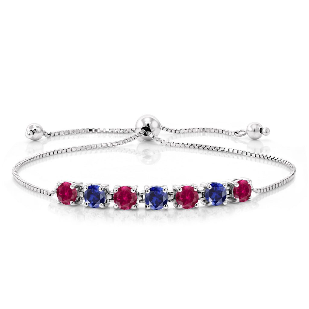 Created Ruby - July_925 Sterling Silver_Bracelet in 925 Sterling Silver